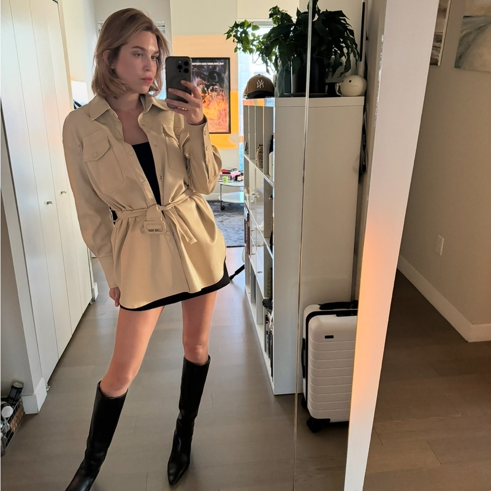 Zara Tan Belted Utility Jacket